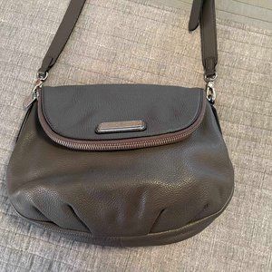 Marc by Marc Jacobs classic Q Natasha" Leather Flap Crossbody Bag grey